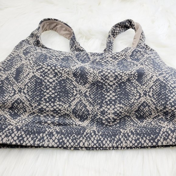 NWOT Athleta Tan Ultimate Snake Sports Bra - Picture 6 of 8